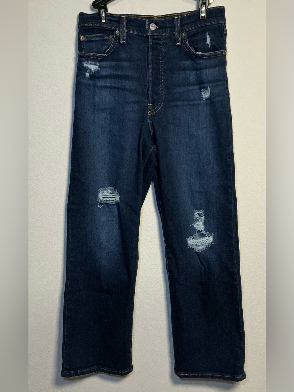 Dark Blue Distressed Women’s Jeans